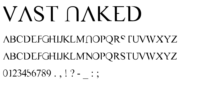 VAST Naked font